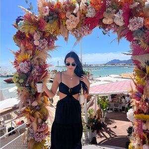 Princess Polly Black Midi Dress